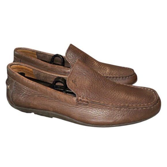 Tommy Bahama Mens Naples Driver Venetian Brown Leather Loafers Size‎ 9M Casual - Picture 1 of 11